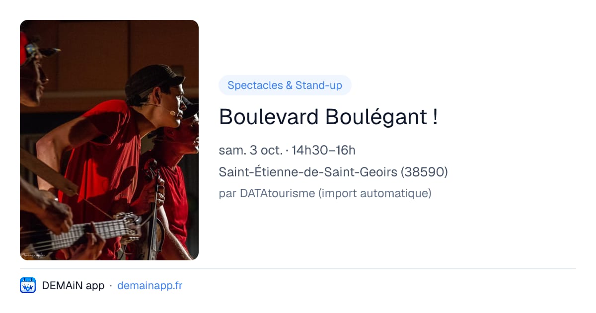 Boulevard Boulégant ! — Saint-Étienne-de-Saint-Geoirs