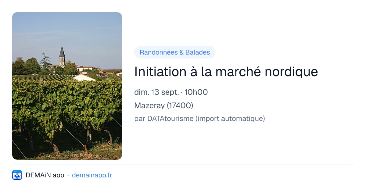 Initiation à la marché nordique — Mazeray