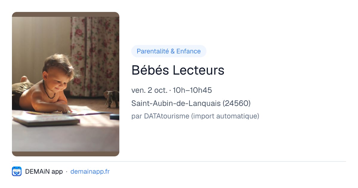Bébés Lecteurs — Saint-Aubin-de-Lanquais