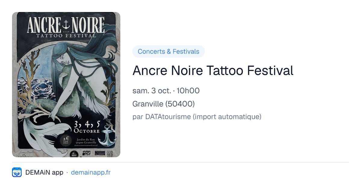 Ancre Noire Tattoo Festival — Granville