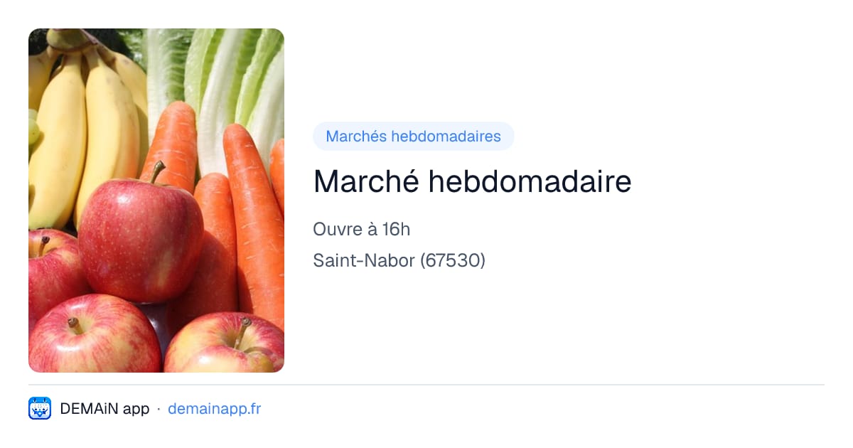 Marché hebdomadaire — Saint-Nabor