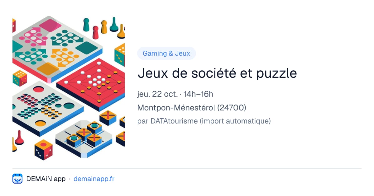 Jeux de société et puzzle — Montpon-Ménestérol