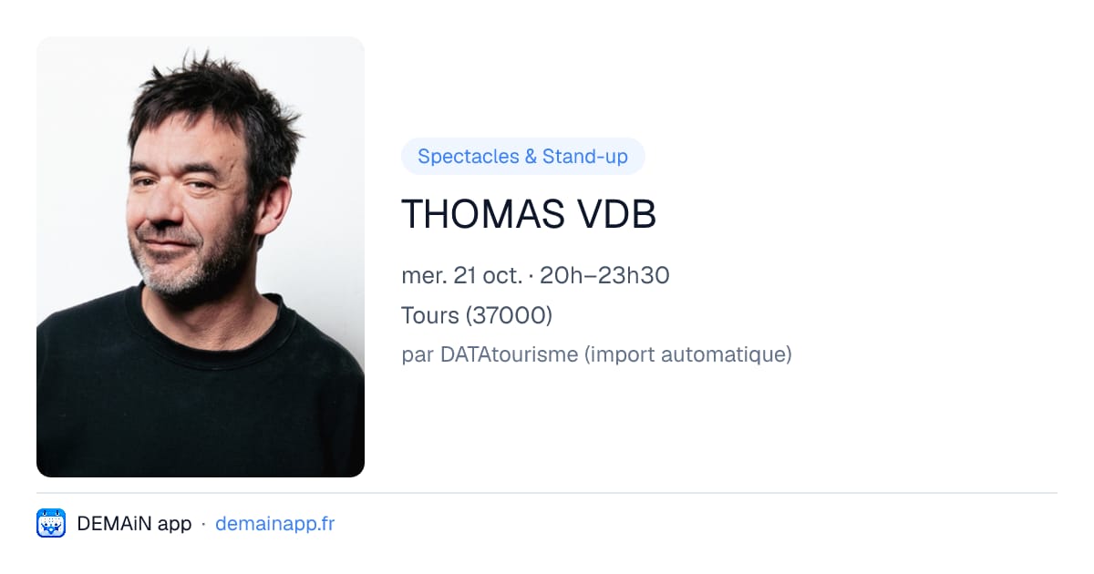 THOMAS VDB — Tours