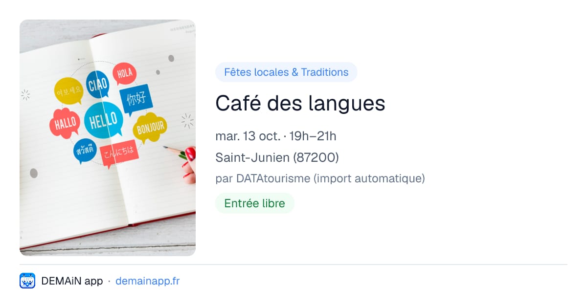Café des langues — Saint-Junien