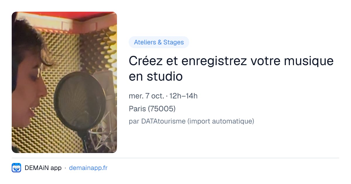Créez et enregistrez votre musique en studio — Paris