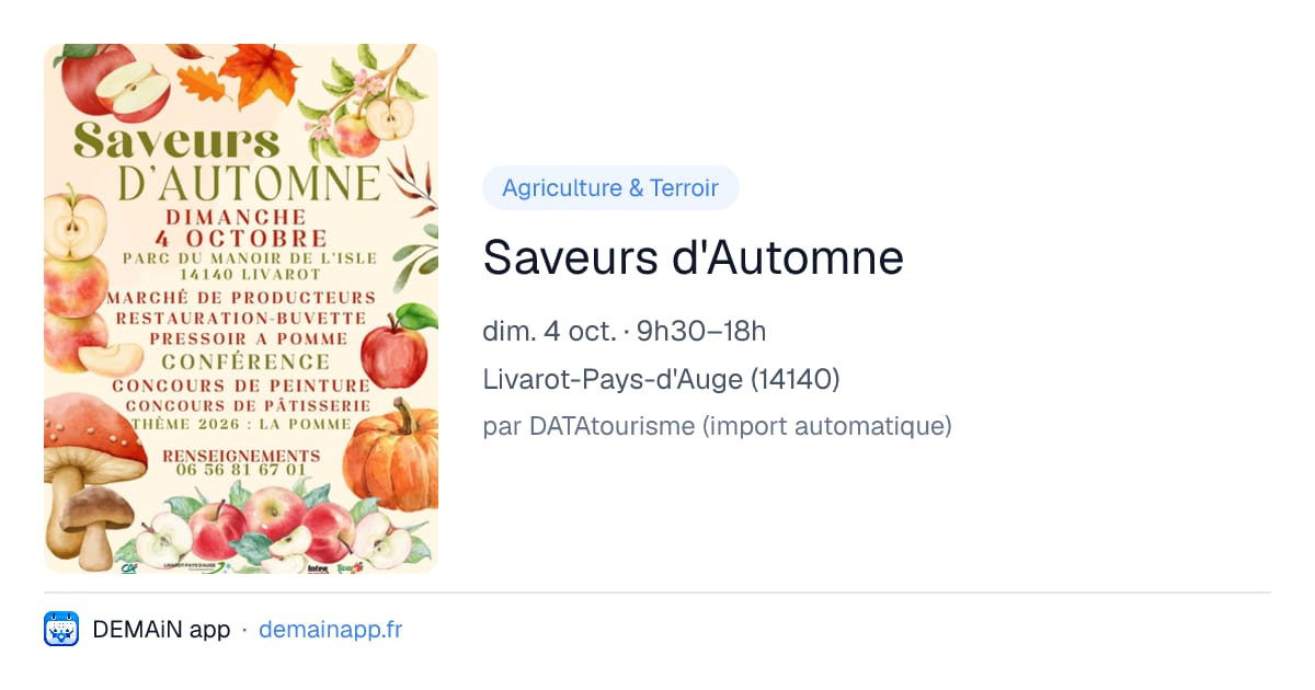 Saveurs d'Automne — Livarot-Pays-d'Auge