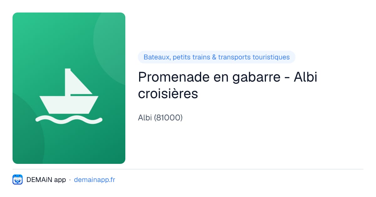Promenade en gabarre - Albi croisières — Albi