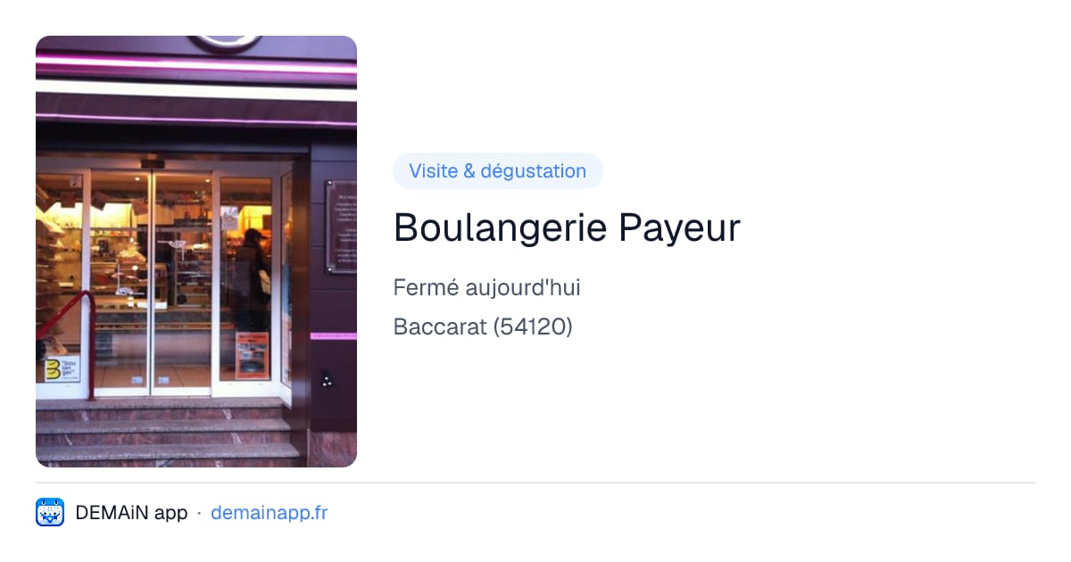 Boulangerie Payeur — Baccarat
