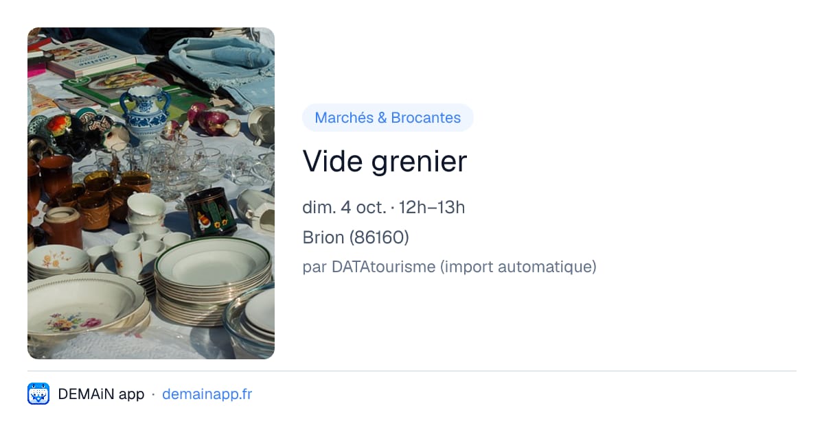 Vide grenier — Brion