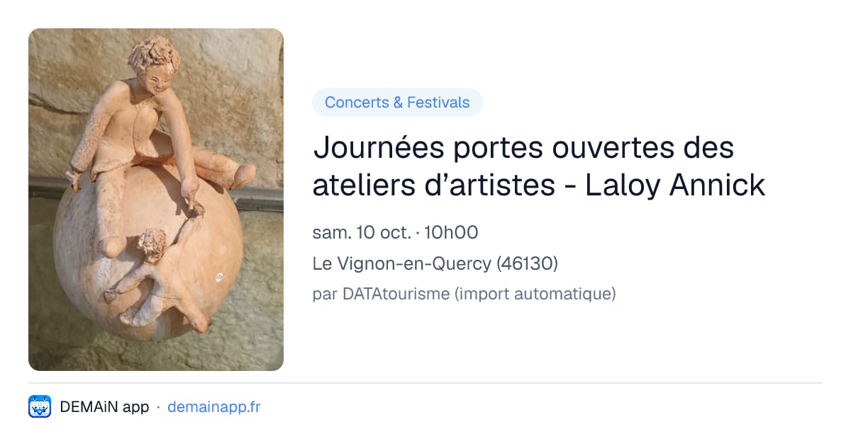 Journées portes ouvertes des ateliers d’artistes - Laloy Annick — Le Vignon-en-Quercy