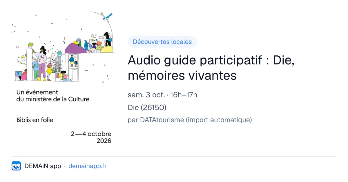 Audio guide participatif : Die, mémoires vivantes — Die