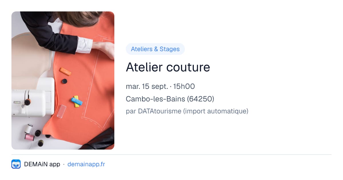 Atelier couture — Cambo-les-Bains