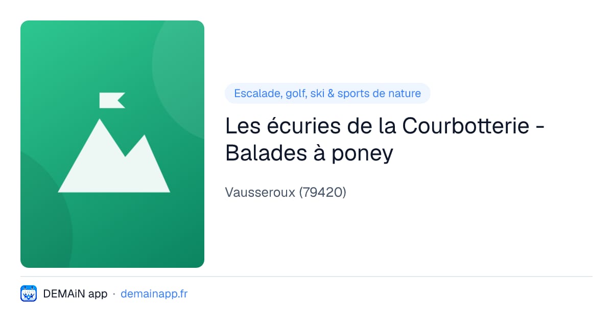 Les écuries de la Courbotterie - Balades à poney — Vausseroux