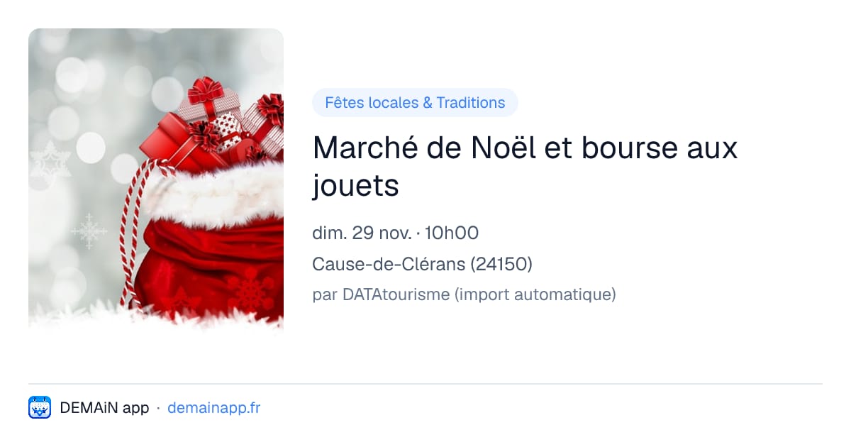 Marché de Noël et bourse aux jouets — Cause-de-Clérans