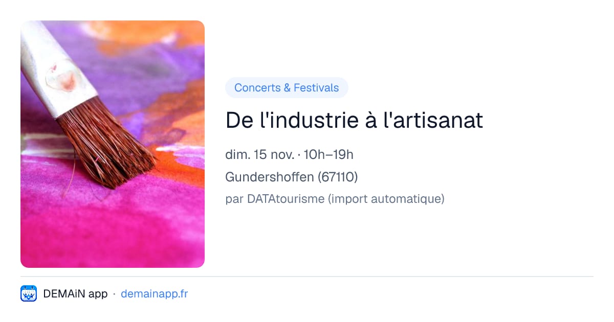 De l'industrie à l'artisanat — Gundershoffen