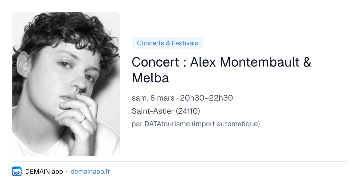 Concert : Alex Montembault & Melba — Saint-Astier