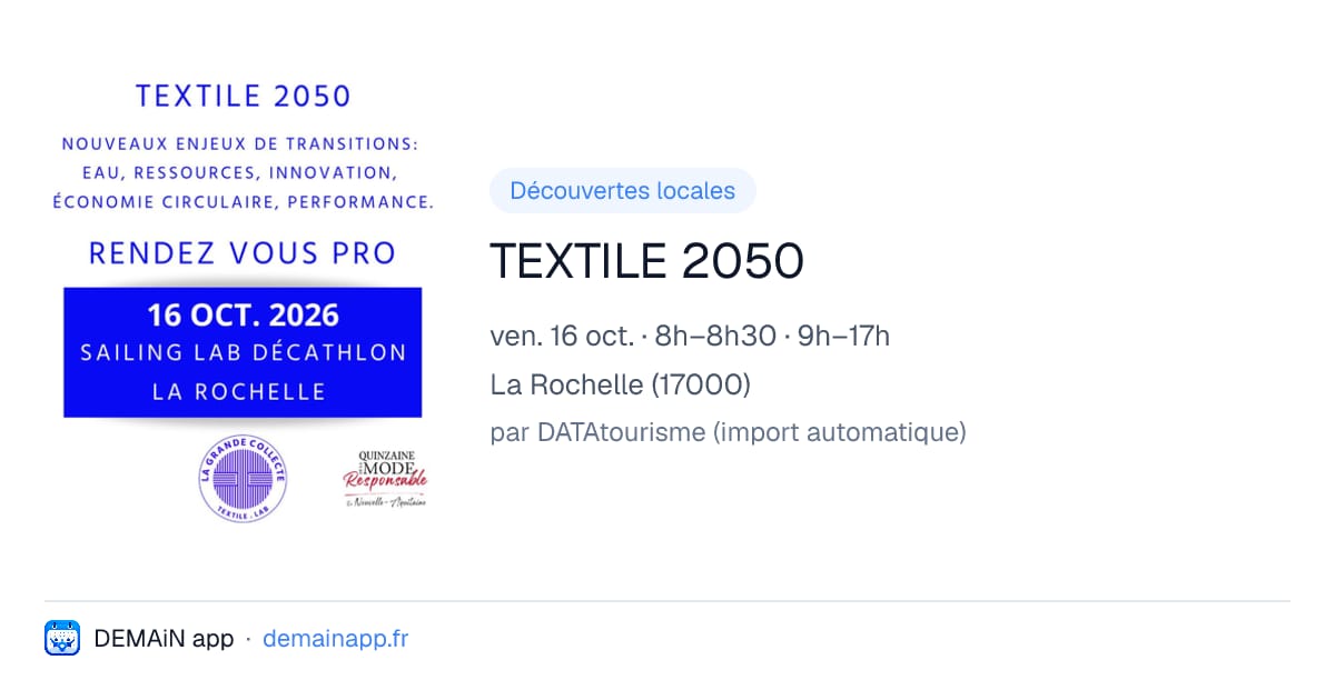TEXTILE 2050 — La Rochelle