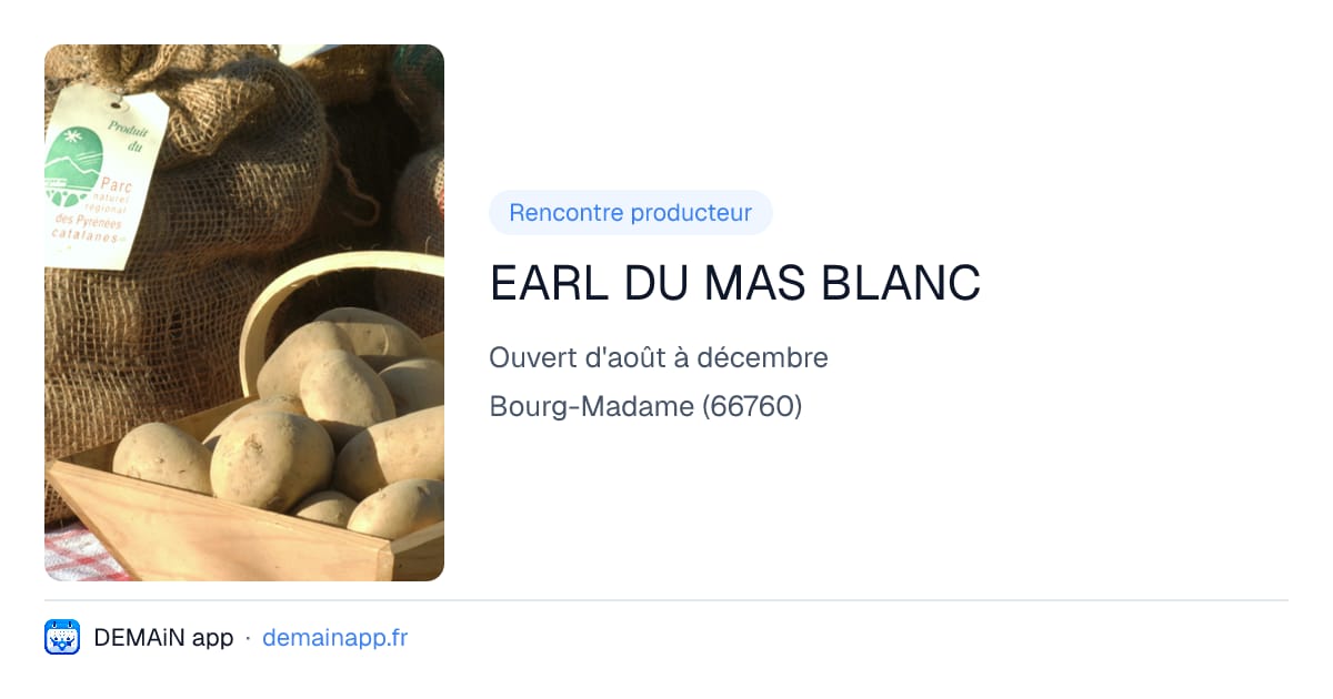 EARL DU MAS BLANC — Bourg-Madame