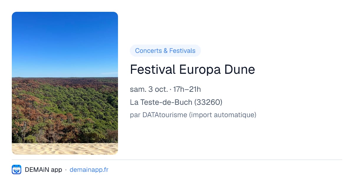 Festival Europa Dune — La Teste-de-Buch