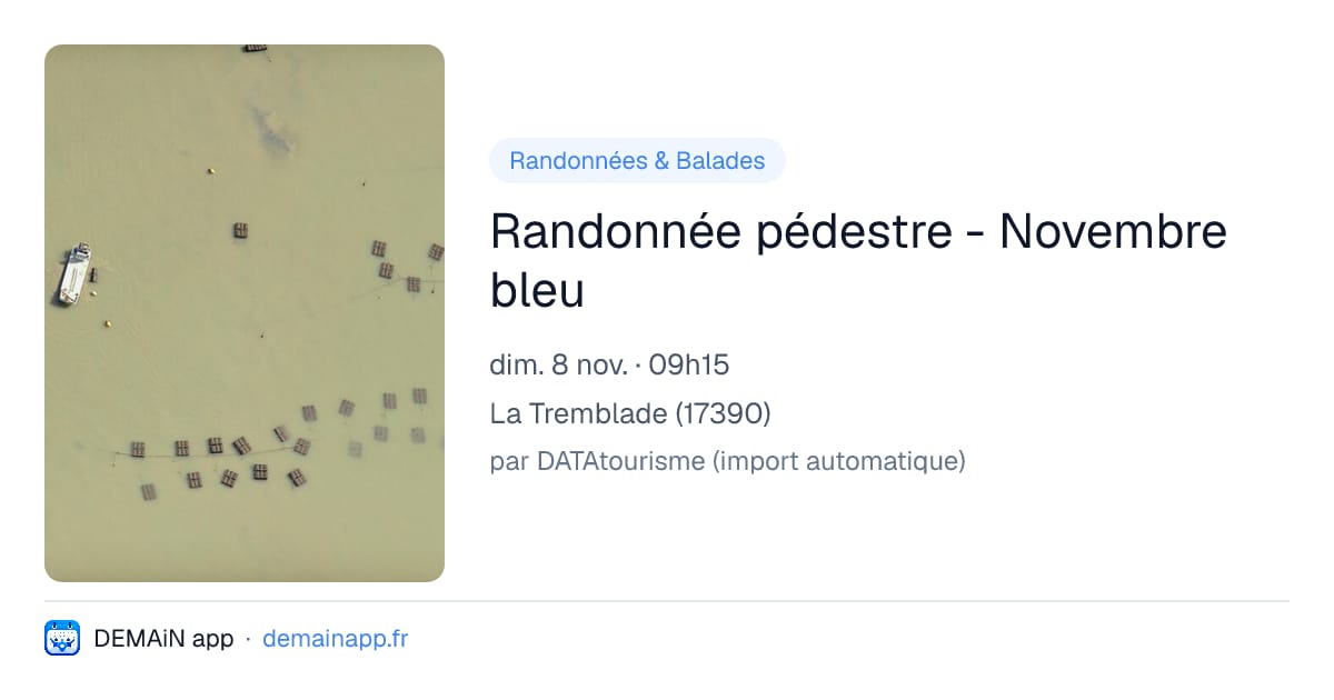 Randonnée pédestre - Novembre bleu — La Tremblade
