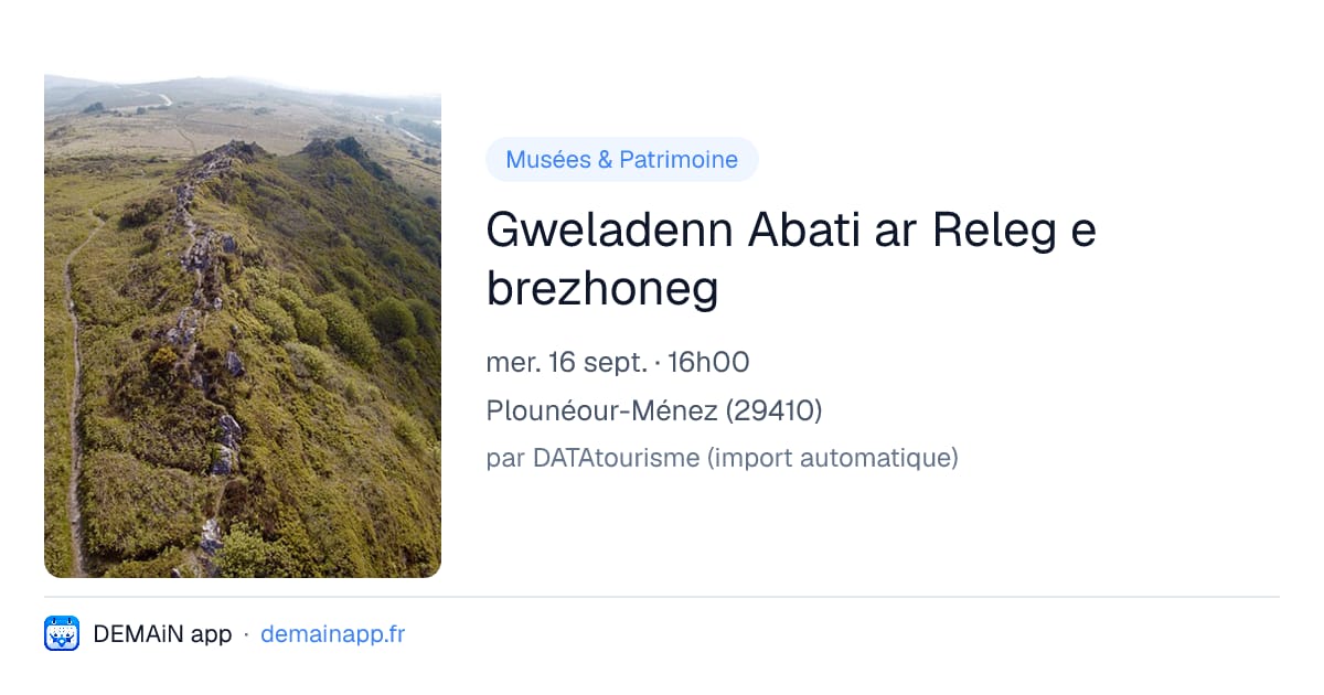 Gweladenn Abati ar Releg e brezhoneg — Plounéour-Ménez