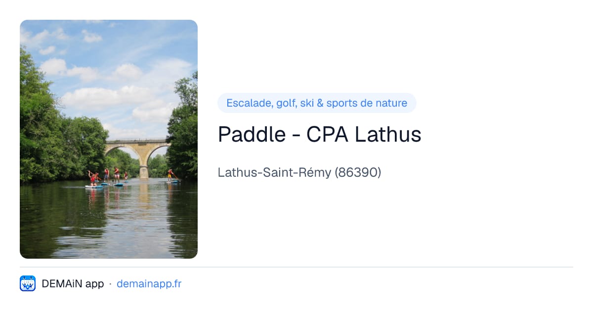 Paddle - CPA Lathus — Lathus-Saint-Rémy