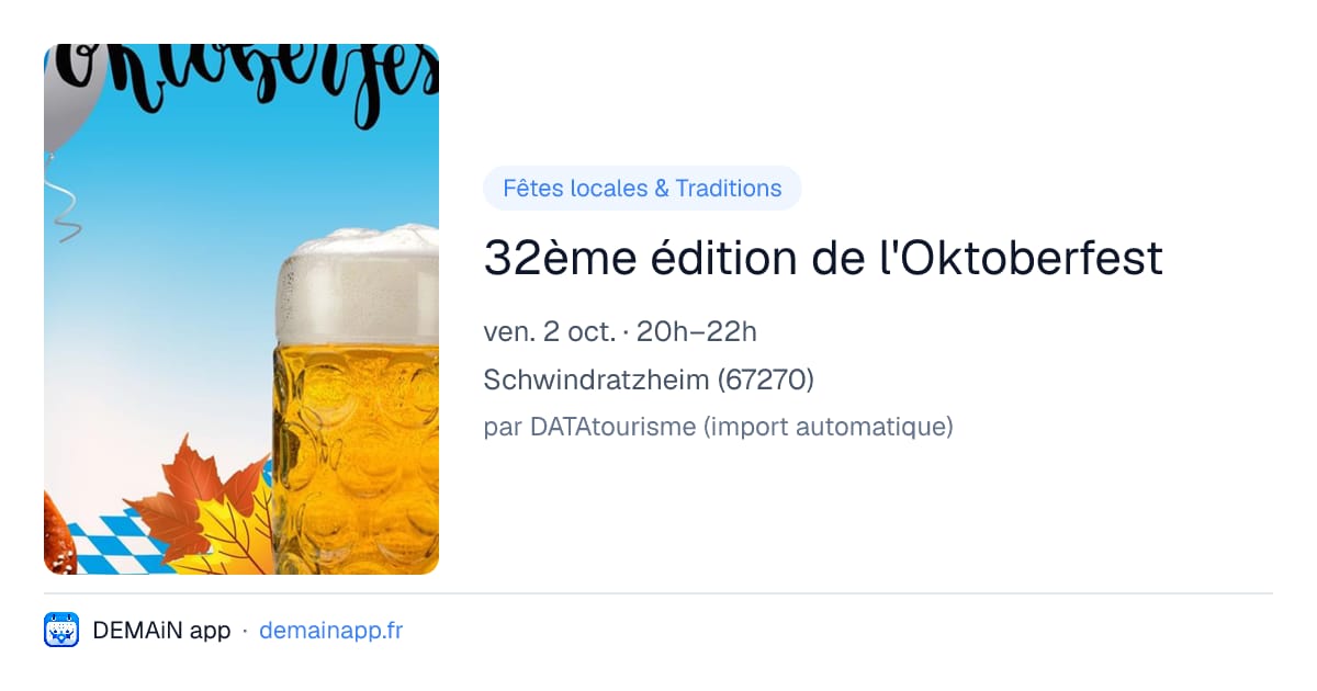 32ème édition de l'Oktoberfest — Schwindratzheim