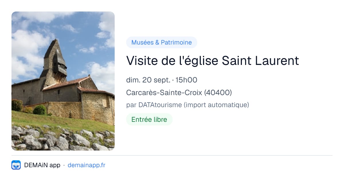 Visite de l'église Saint Laurent — Carcarès-Sainte-Croix