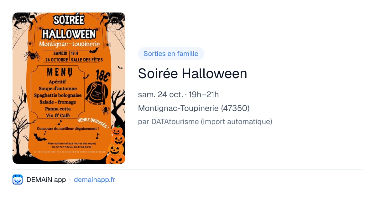 Soirée Halloween — Montignac-Toupinerie