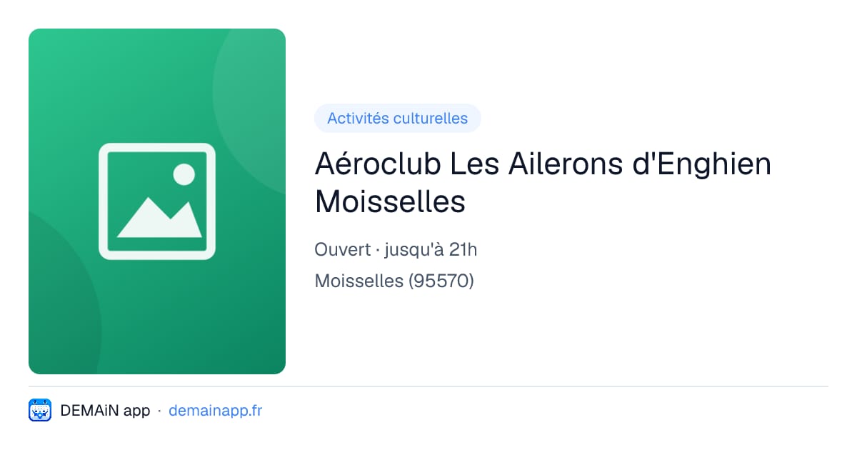 Aéroclub Les Ailerons d'Enghien Moisselles — Moisselles