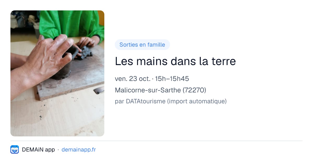 Les mains dans la terre — Malicorne-sur-Sarthe