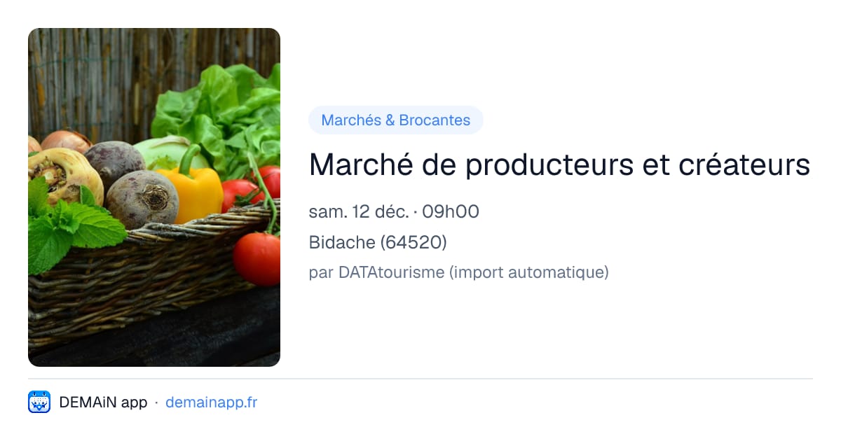 Marché de producteurs et créateurs — Bidache