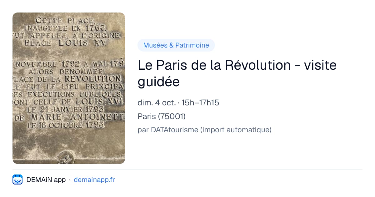 Le Paris de la Révolution - visite guidée — Paris