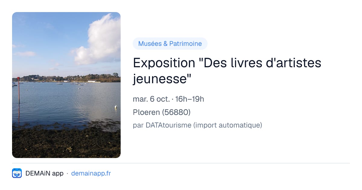 Exposition "Des livres d'artistes jeunesse" — Ploeren