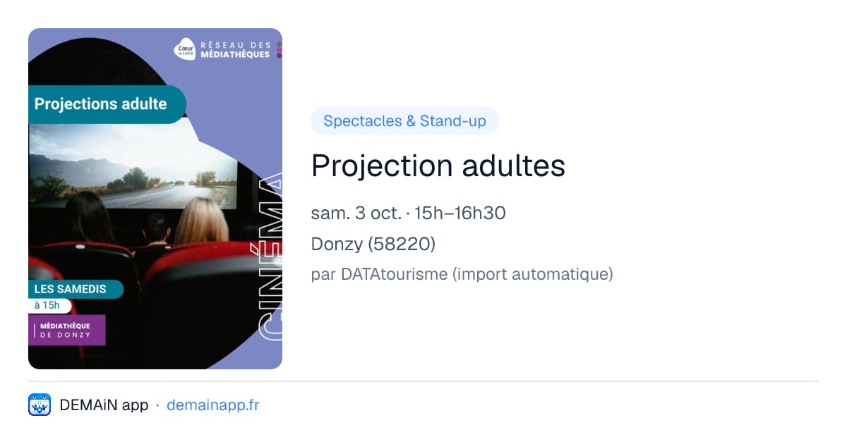 Projection adultes — Donzy