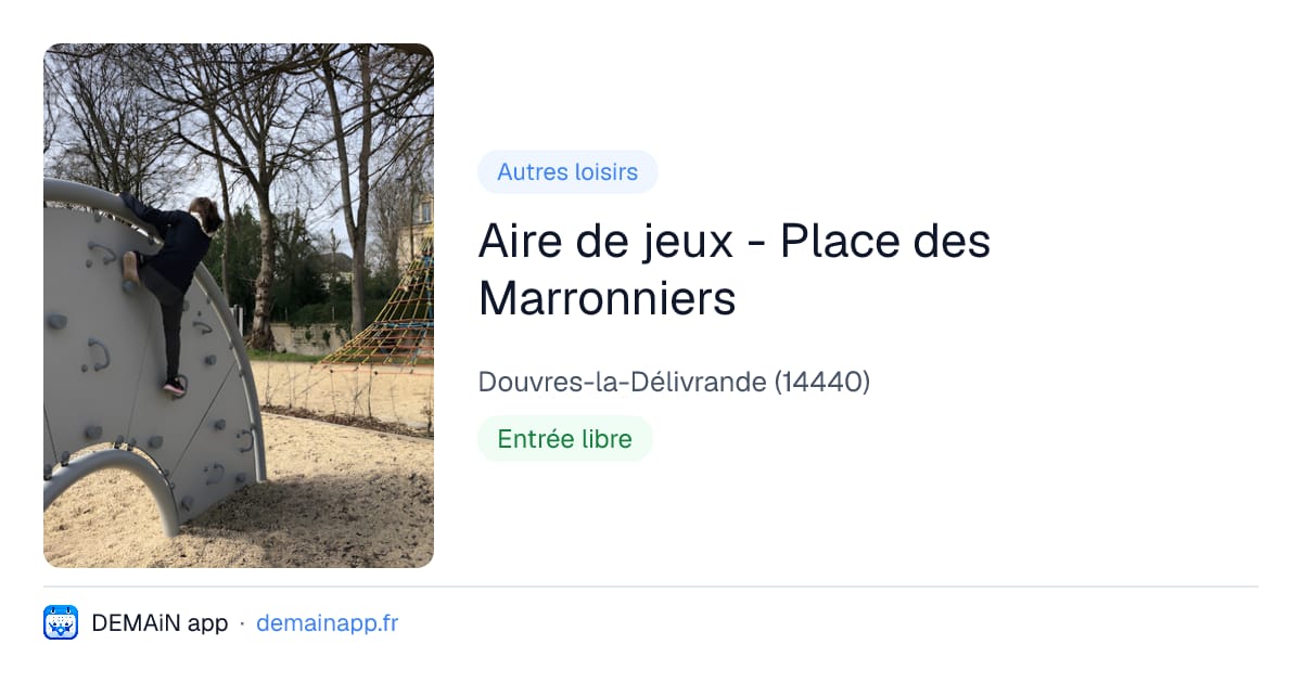 Aire de jeux - Place des Marronniers — Douvres-la-Délivrande