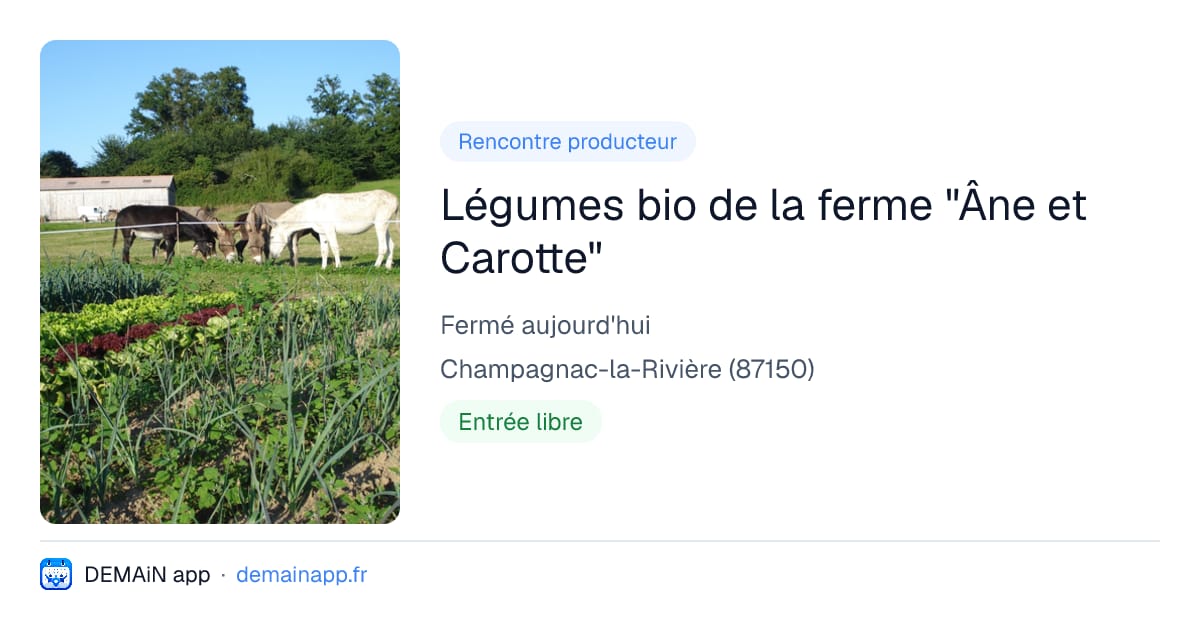 Légumes bio de la ferme "Âne et Carotte" — Champagnac-la-Rivière