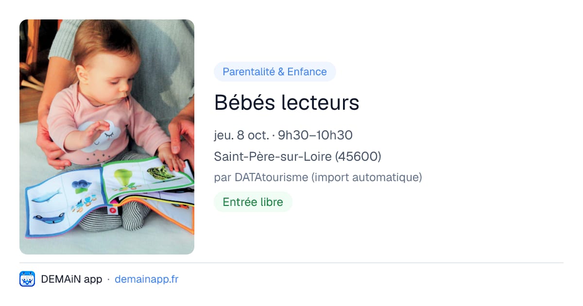 Bébés lecteurs — Saint-Père-sur-Loire