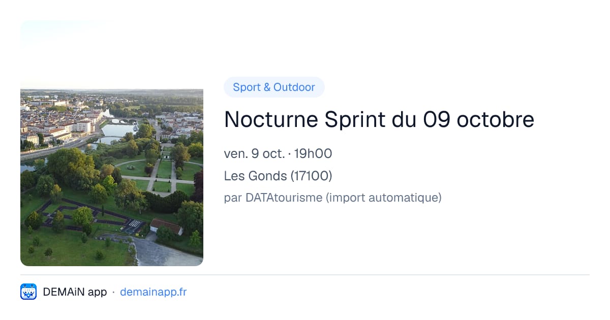 Nocturne Sprint du 09 octobre — Les Gonds