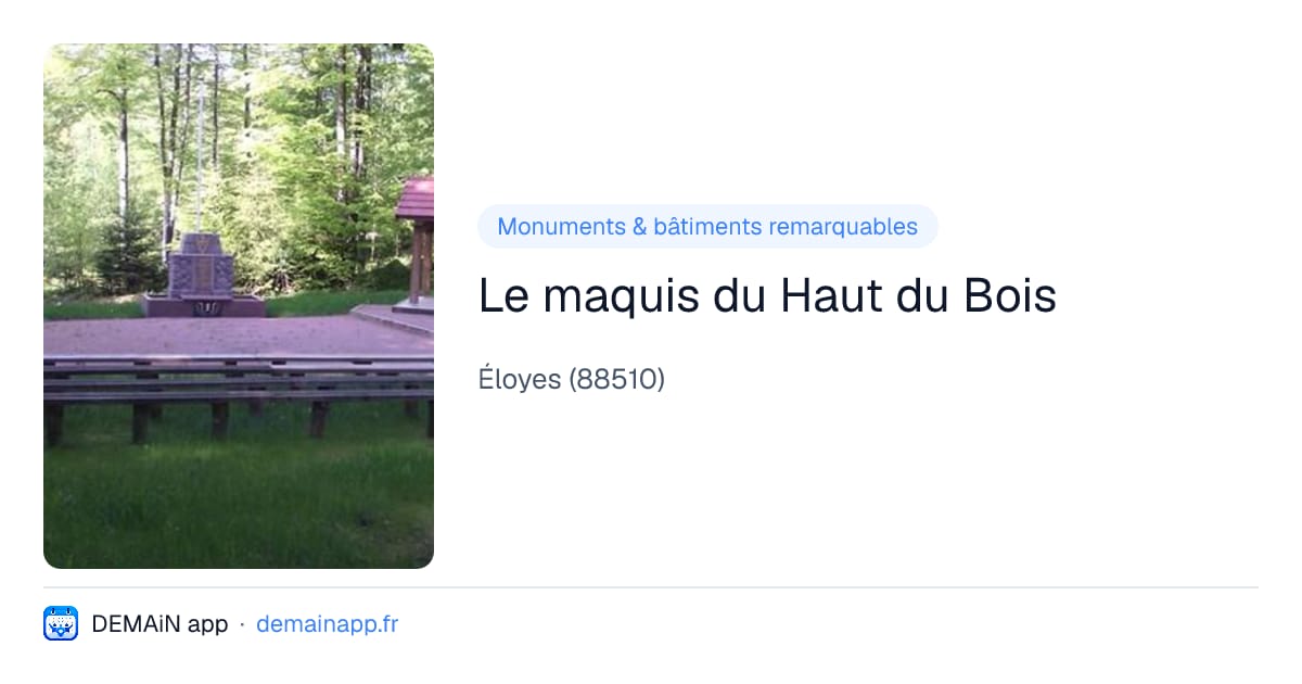Le maquis du Haut du Bois — Éloyes