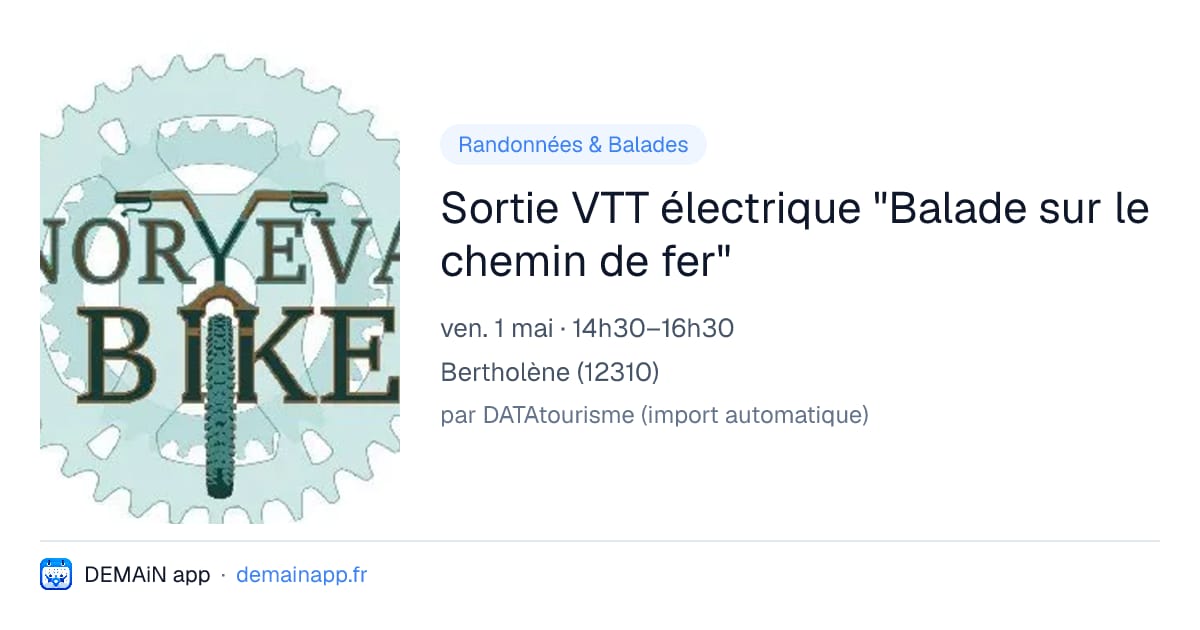 Sortie VTT électrique "Balade sur le chemin de fer" — Bertholène