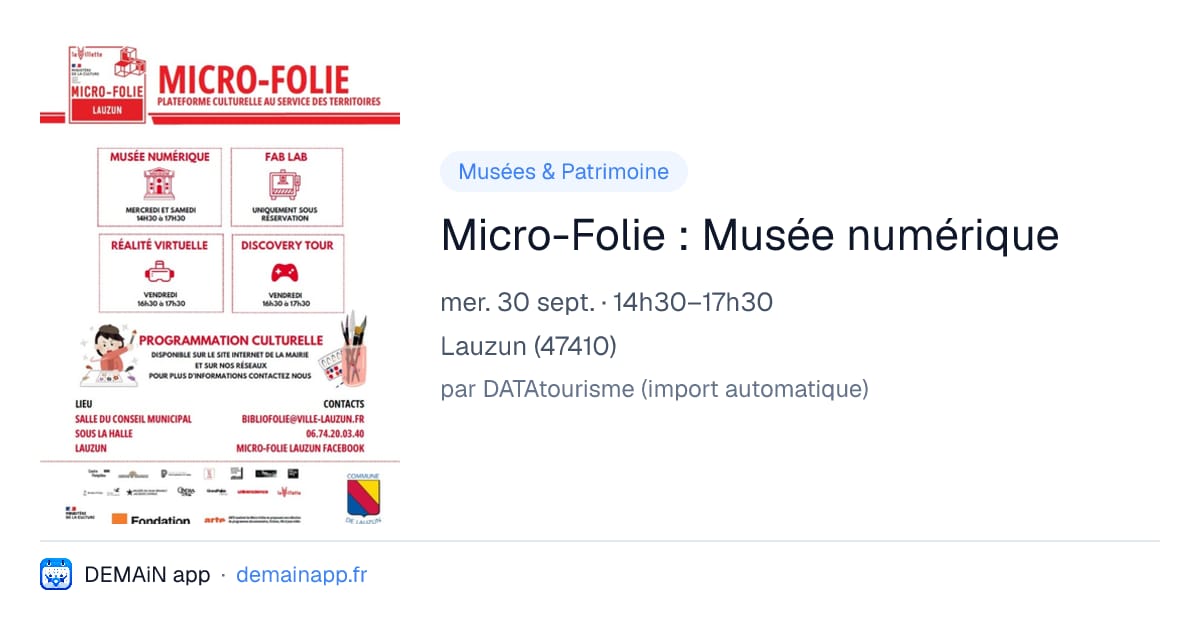 Micro-Folie : Musée numérique — Lauzun