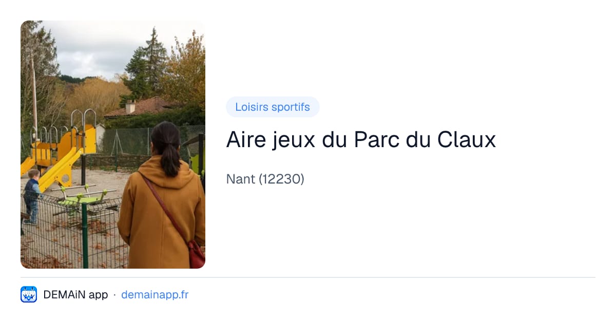 Aire jeux du Parc du Claux — Nant