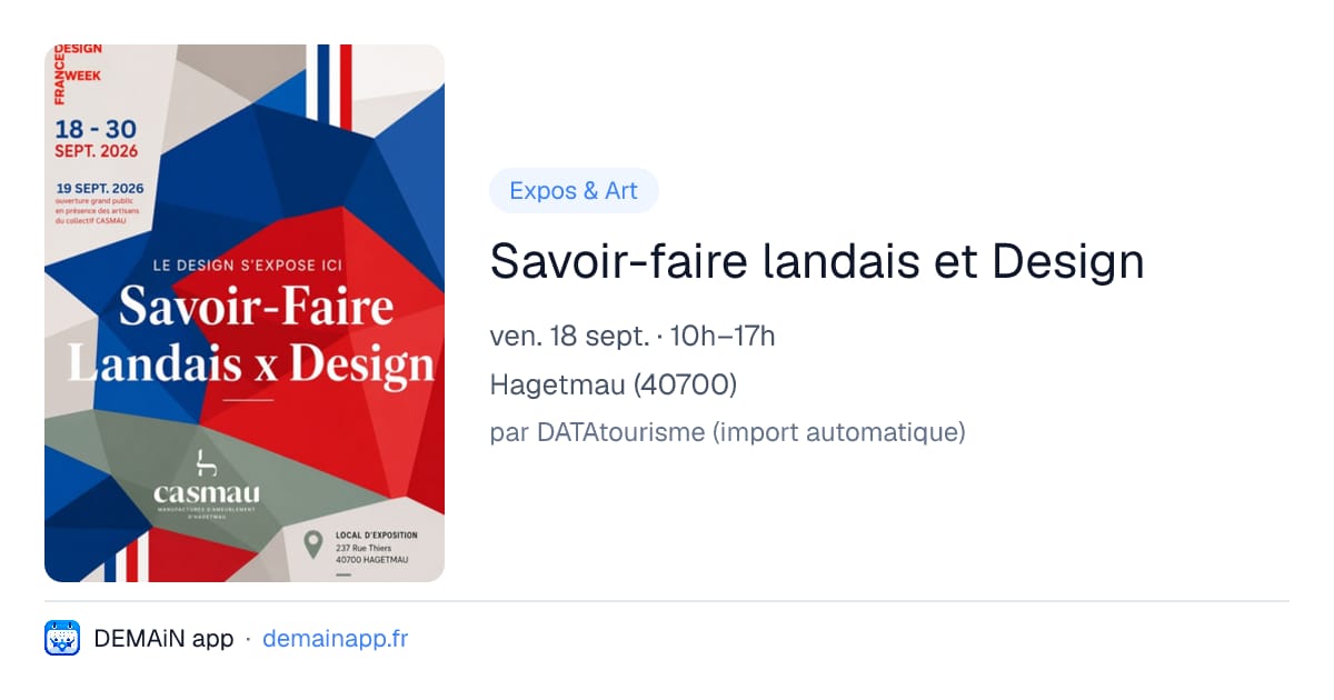 Savoir-faire landais et Design — Hagetmau