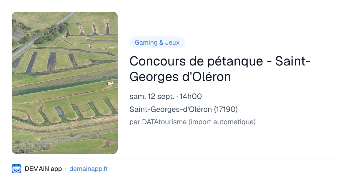 Concours de pétanque - Saint-Georges d'Oléron — Saint-Georges-d'Oléron