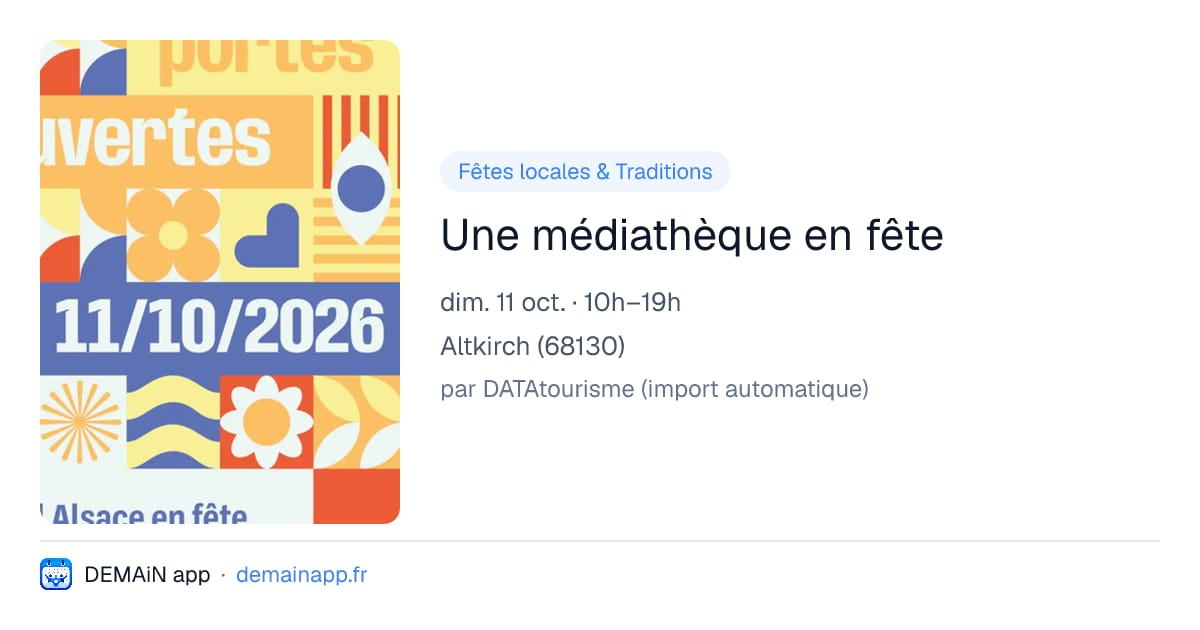 Une médiathèque en fête — Altkirch