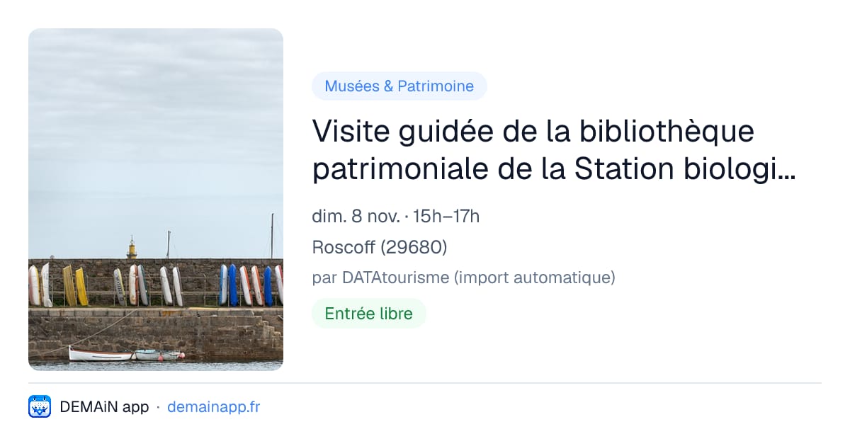Visite guidée de la bibliothèque patrimoniale de la Station biologique de Roscoff — Roscoff
