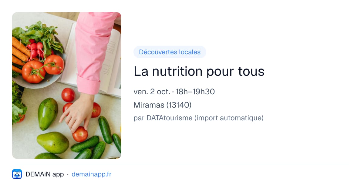 La nutrition pour tous — Miramas
