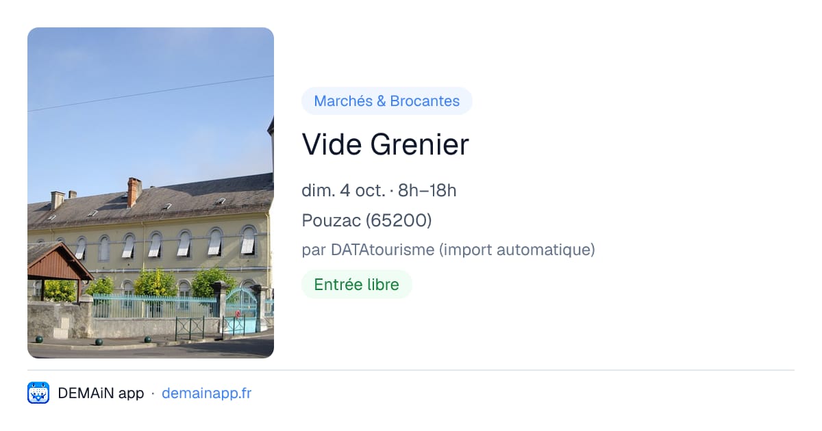 Vide Grenier — Pouzac