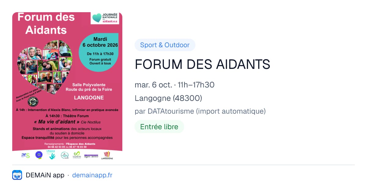 FORUM DES AIDANTS — Langogne